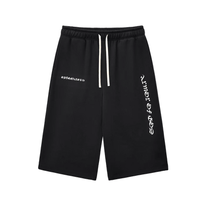 Relaxed Drawstring Three-quarter Sweatpants