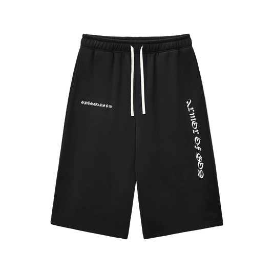 Relaxed Drawstring Three-quarter Sweatpants